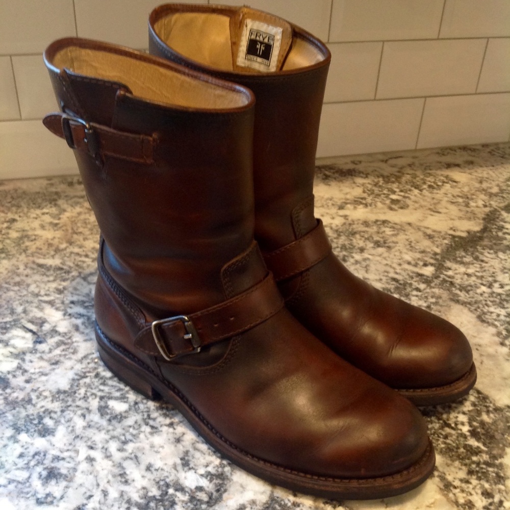 Men's Frye Sutton Engineer Boots BROWN